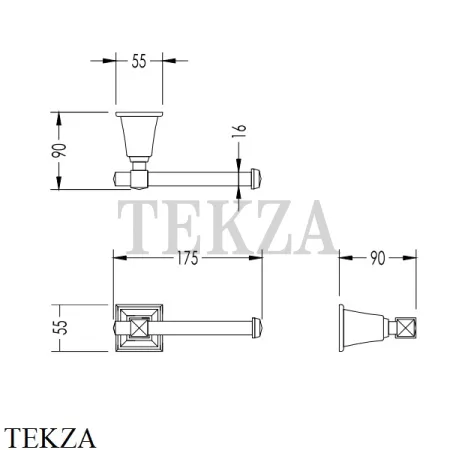 Devon&Devon TIME Держатель туалетной бумаги без крышки TM311CR, хром глянец