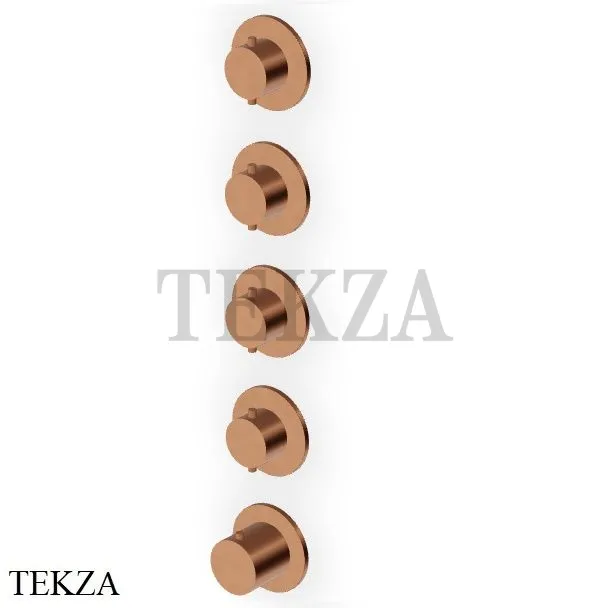 Zucchetti Helm Термостат для душа на 4 потока, внешняя часть ZHE804.XP91, brushed copper PVD