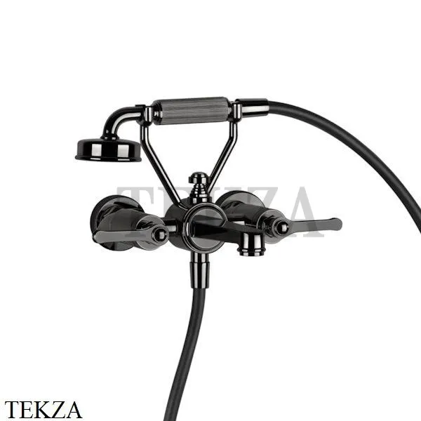 Gessi VENTI20 Смеситель ванна-душ с гарнитуром 65113-706, Black Metal
