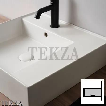 Cielo ENJOY Раковина подвесная прямоугольная, с переливом EJLA50 Bia, белый глянец