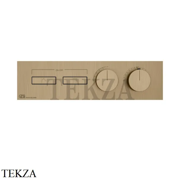 Gessi HI-FI Термостатический смеситель на 2 потока, внешняя часть 63012-726, Warm Bronze Br.