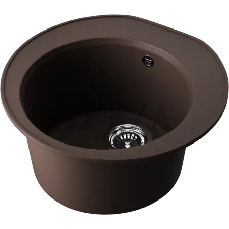 Omoikiri Miya 50-R Кухонная мойка Tetogranit круглая 4993507 темный шоколад