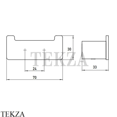 Emco Loft Крючок для халата и полотенец 0575 133 02, черный матовый