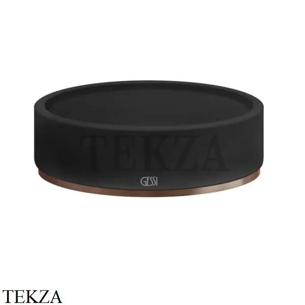 Gessi 316 ACCESSORIES Мыльница настольная, композит черный 54726-708, Copper Brushed