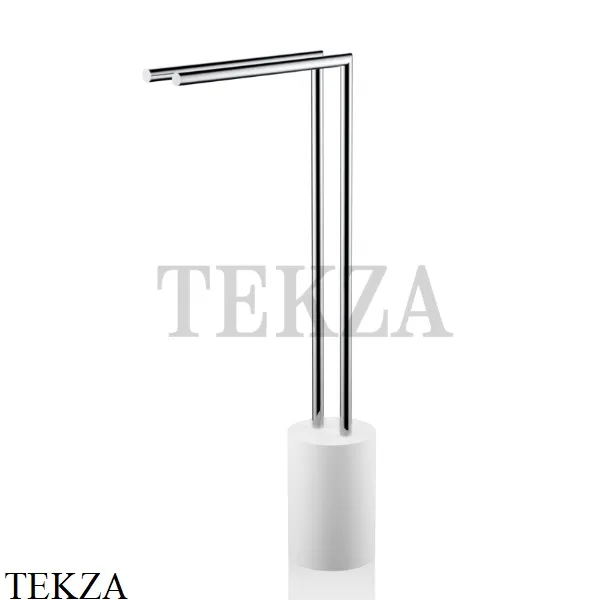 Decor Walther Stone White HT 2 Напольный полотенцедержатель 0971754, белый матовый-хром глянец