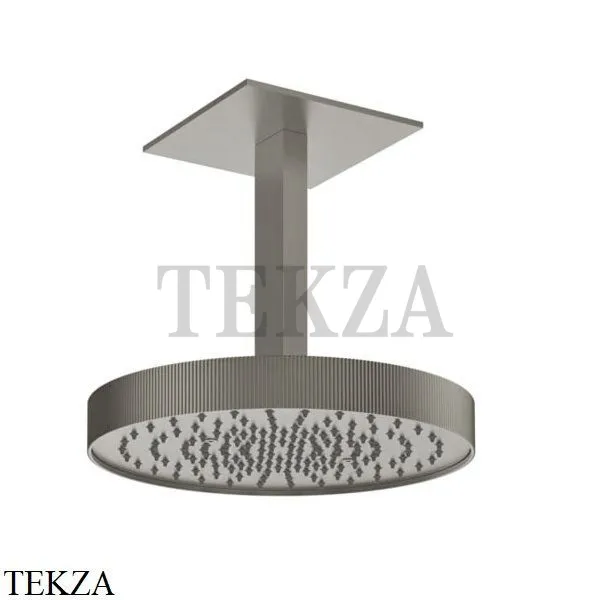 Gessi Inverso RIGATO Верхняя душевая лейка с кронштейном 30 см 63572-149, Finox Br. Nickel