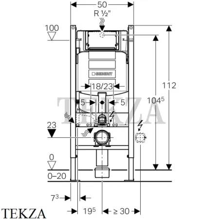 Geberit Duofix UP320 Sigma 12 Монтажный элемент для унитаза 111.362.00.5