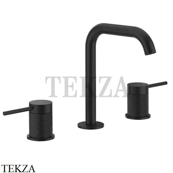 Gessi 316 INTRECCIO Смеситель для раковины, низкий, без сливного гарнитура 54112-299, Black XL