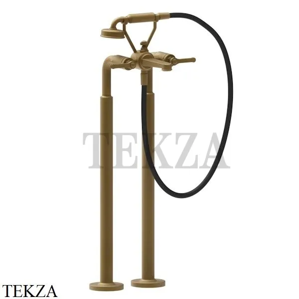 Gessi VENTI20 Смеситель для ванны напольный с гарнитуром 65128-713, Antique Brass