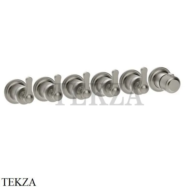 Gessi VENTI20 Термостат для душа, 5 потоков, внешняя часть 65340-149, Finox Brushed Nickel