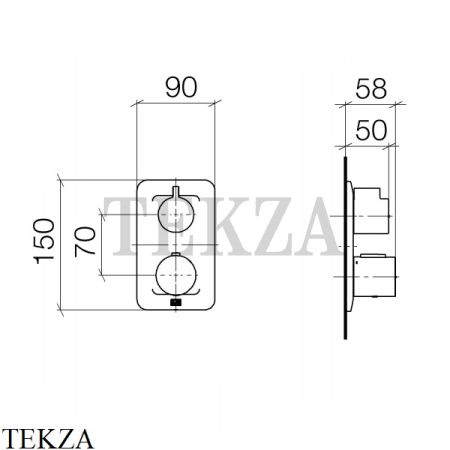 Dornbracht LISSE Термостат для душа, 1 поток, внешняя часть 36425845-00, хром глянец