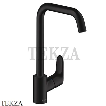 Hansgrohe Focus Смеситель для кухни однорычажный поворотный 31820670, черный матовый
