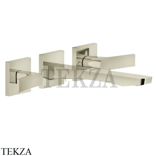 Gessi RILIEVO Смеситель для раковины на 3 отверстия, внешняя часть 59090-720, Nickel PVD