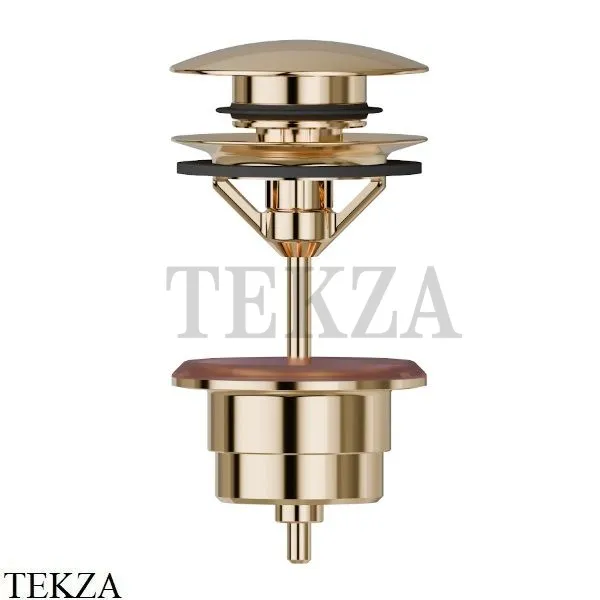 Newform Донный клапан для раковины нажимной clic-clac 230.61.020, PVD Glossy Gold