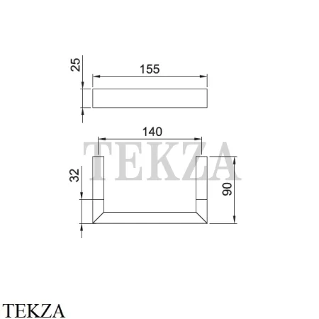 Fantini Linea Держатель туалетной бумаги закрытый 92137709, Черный матовый