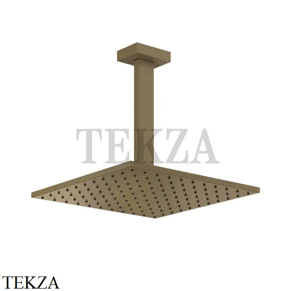 Gessi Rettangolo shower Верхний душ с потолочным кронштейном 15186-713, Antique Brass