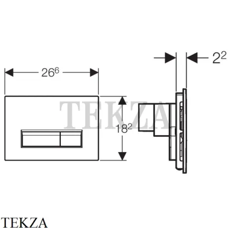 Geberit Sigma40 Клавиша смыва, стекло/алюминий 115.600.SQ.1, цвет умбра/брашированный