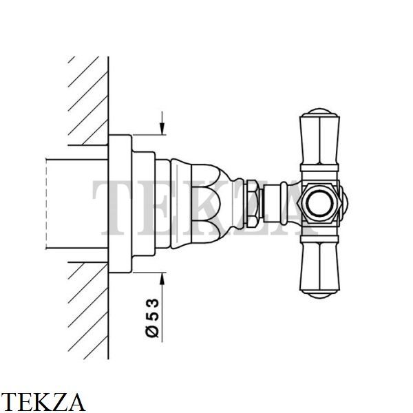 Nicolazzi AGORA Запорный вентиль, внешняя часть, 4912CR45IN, хром глянец