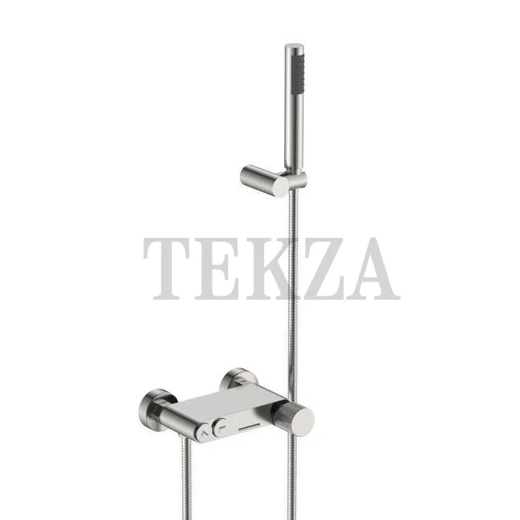 Boheme Stick Смеситель для ванны с изливом и гарнитуром Stick 123-NB.3 Nikel Brush LINEA