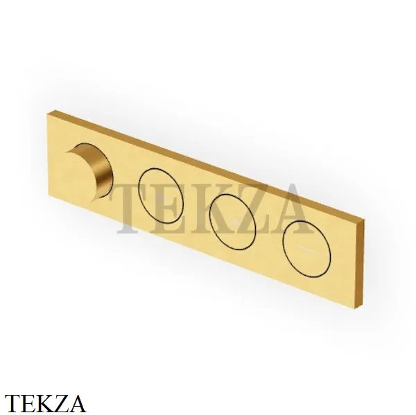 Zucchetti Hoop Термостат для душа на 3 потока, струя, внешняя часть ZHO783.C41, brushed gold
