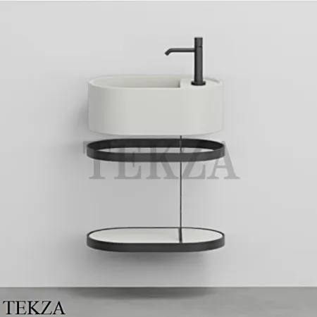 Cielo Les Petites Ovale Консоль с раковиной LPLAO46, керамическая полка, Pomice