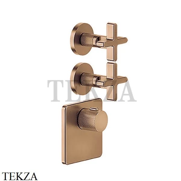 Gessi INCISO WELLNESS Термостат 2 выхода, внешняя часть 58344-726, Warm Bronze Br