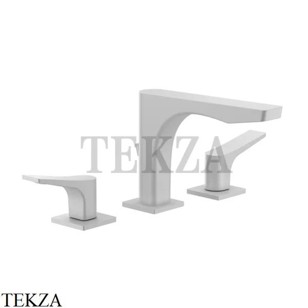 Gessi RILIEVO Смеситель для раковины 3 отверстия, с донным клапаном 59011-279, белый матовый