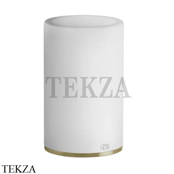 Gessi 316 ACCESSORIES Стакан для зубных щеток настольный, композит белый 54731-727, Brushed Brass