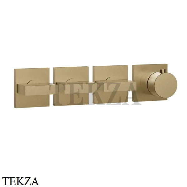 Gessi Rettangolo shower Термостат на 3 потока, внешняя часть 44336-726, Warm Bronze Br