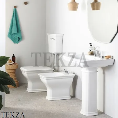 ArtCeram CIVITAS Унитаз напольный с низким бачком, слив в стену, сидение с микролифтом, белый глянец