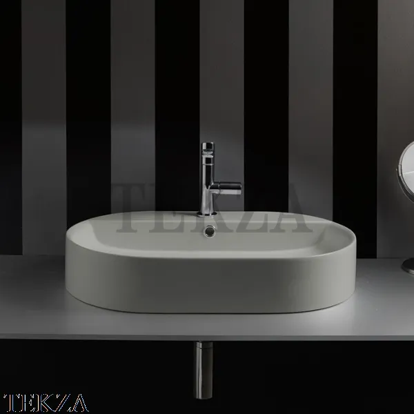 Kerasan Nolita Раковина чаша накладная с 1 отверстием 028559, Grigio matt