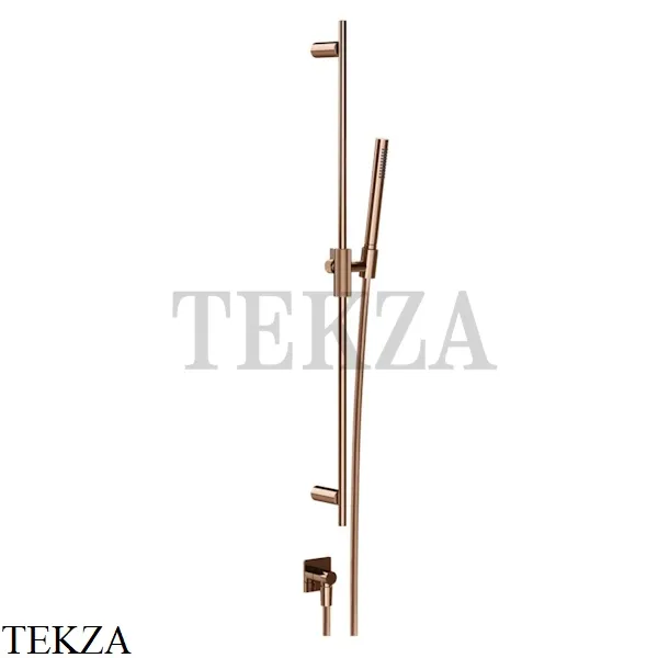 Gessi Inverso RIGATO Душевой комплект с гарнитуром и выводом 73541-030, Copper глянец