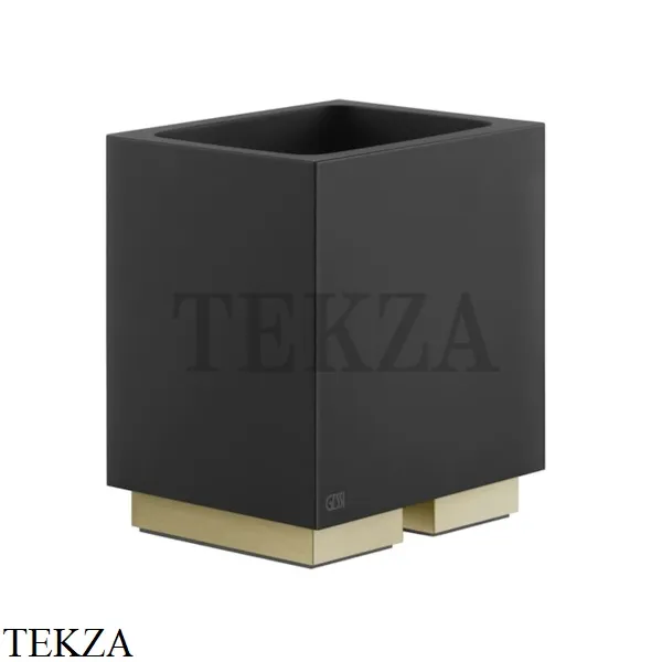 Gessi Rettangolo Стакан настольный, композит черный 20832-727, Brushed Brass