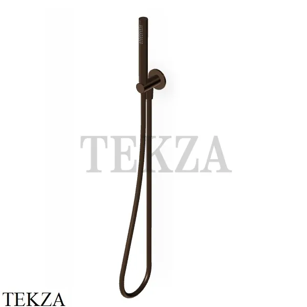 Zucchetti Душевой гарнитур, стержневая лейка, вывод Z93930.P21, brushed chocolate PVD