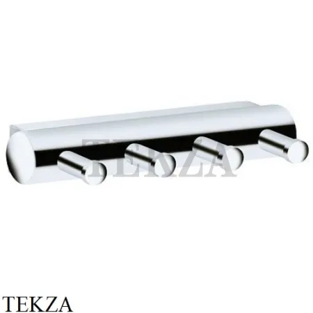 Keuco PLAN Планка с 4 крючками 14913010000, хром глянец