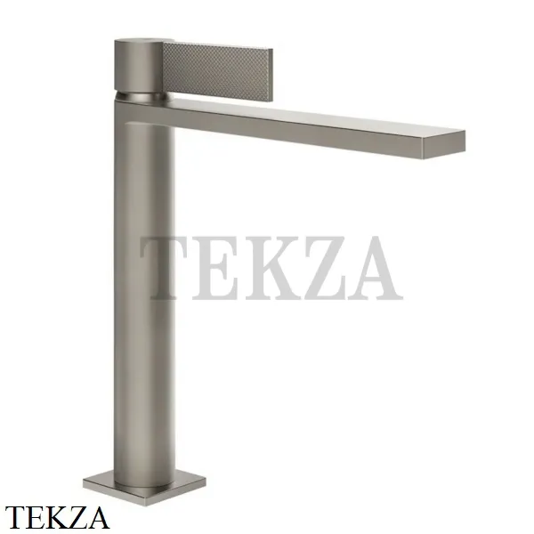 Gessi Inverso Diamantato Смеситель для раковины средний, с донным клапаном 73655-149, Finox Brushed Nickel