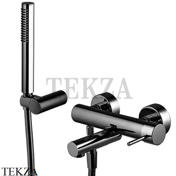 FIMA Carlo Frattini Spillo UP Смеситель для ванны с изливом, с гарнитуром F3034CS, Brushed black chrome