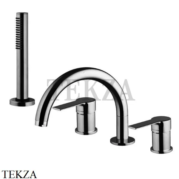 FIMA Carlo Frattini MAST Смеситель на борт ванны, с гарнитуром, F3144NCS, Brushed black chrome