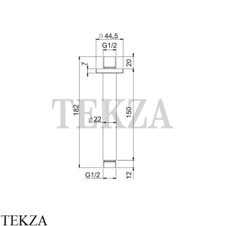 FIMA Carlo Frattini WELLNESS Кронштейн потолочный 150 мм F2585CR, хром глянец