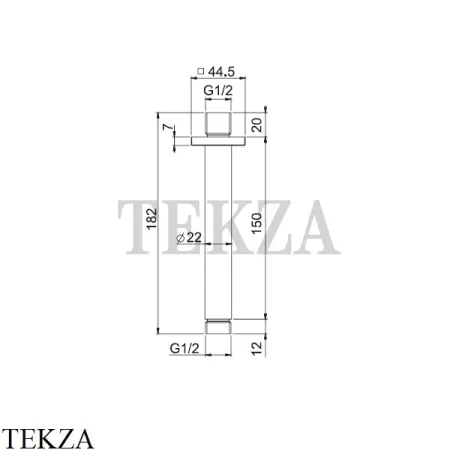 FIMA Carlo Frattini WELLNESS Кронштейн потолочный 150 мм F2585CR, хром глянец