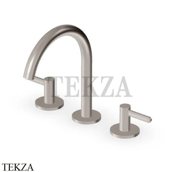 Zucchetti Isy22 Смеситель для раковины средний, без гарнитура ZIS3340.C3, brushed nickel