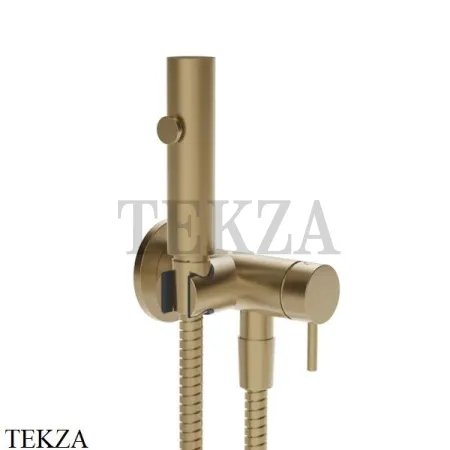Gessi Гигиенический душ со смесителем, выводом воды и держателем 45131-726, Warm Bronze Br. PVD