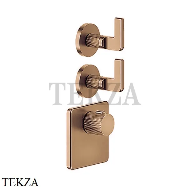 Gessi INCISO WELLNESS Термостат 2 выхода, внешняя часть 58214-726, Warm Bronze Br