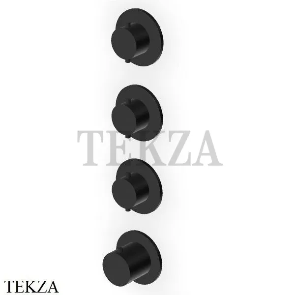 Zucchetti Helm Термостат для душа на 3 потока, внешняя часть ZHE803.XP81, brushed total black PVD