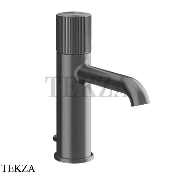 Gessi Habito RIGATO Смеситель для раковины, с донным клапаном 70501-707, Black Metal Brushed