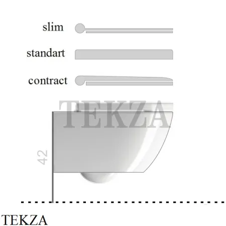 GSI PURA 50/F Унитаз подвесной ”Swirlflush” (безободковый) 8816FR211, сиденье с микролифтом slim, белый глянец