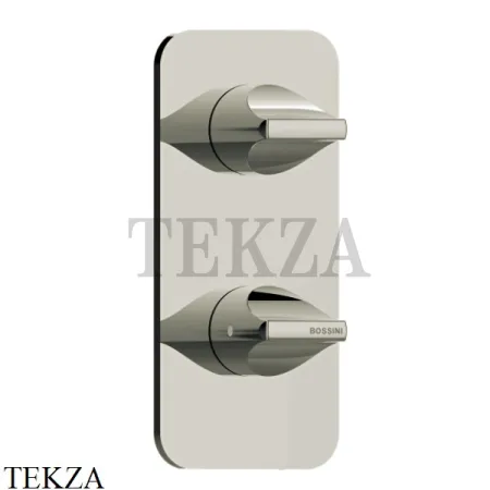 Bossini  APICE Термостат для душа, 1,2 потока, внешняя часть Z035202.094, никель Brushed