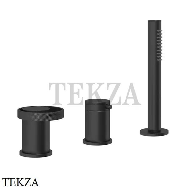 Gessi ANELLO Смеситель на борт ванны без излива, с гарнитуром 63347-299, Black XL