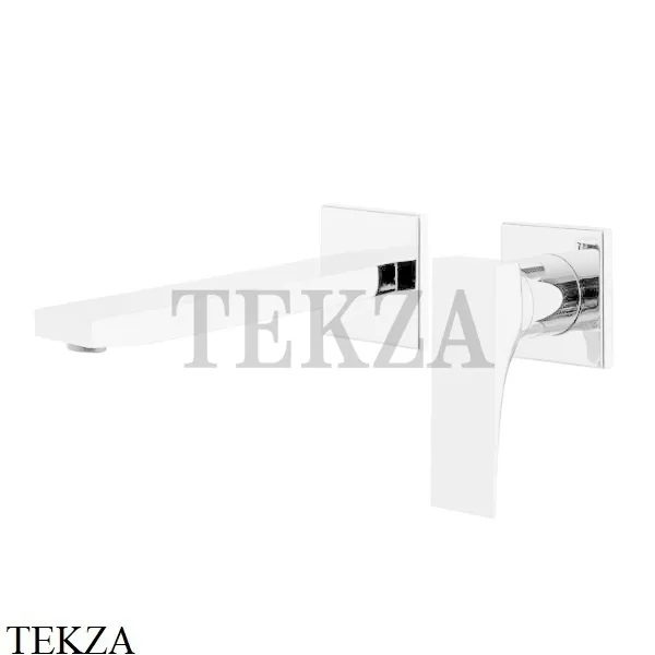 FIMA Carlo Frattini Zeta Смеситель для раковины, с донным клапаном F3971NLX8BS, белый матовый