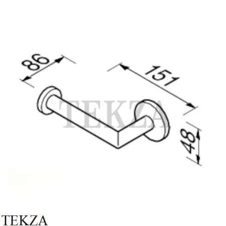 GEESA Nemox Black Бумагодержатель без крышки 916509-06, черный матовый